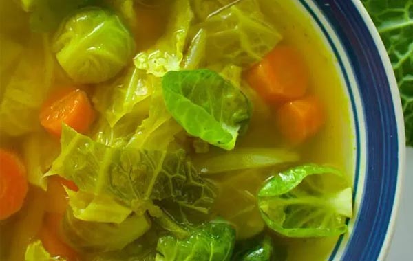 green cabbage soup